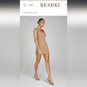 Meshki Open Back Knit Mini Dress